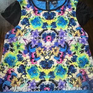 Nicole Miller Vibrant Blue Blouse